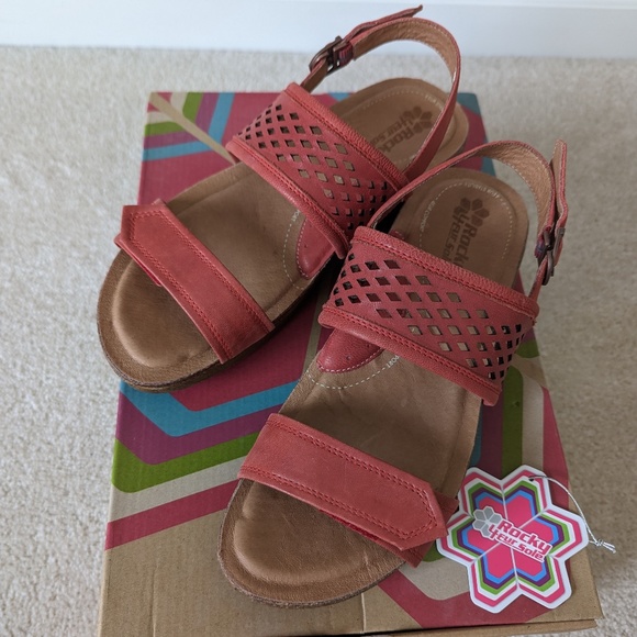 Rocky 4EurSole RKH185 Women Red Sprightly Slingback Comfort Sandal Non-Slip Sz 9 - Picture 1 of 16